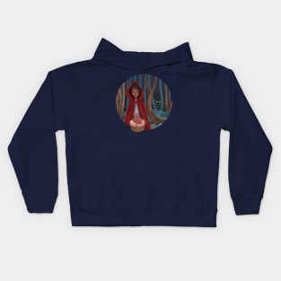 Red Riding Hood in the Deep Dark Woods Kids Hoodie